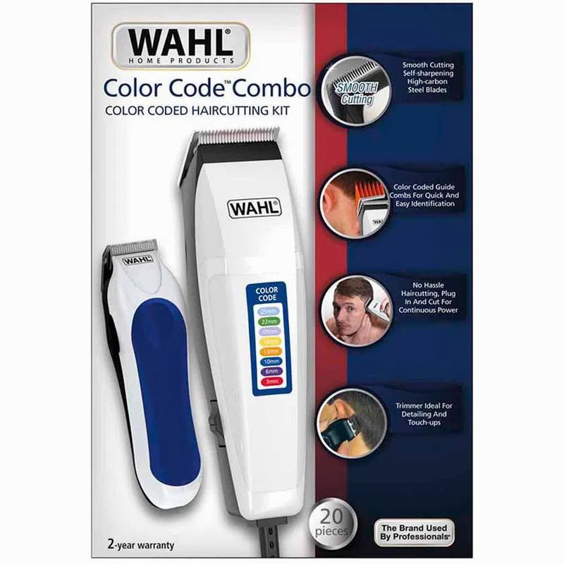 16839910-800-auto Wahl Color Coded Haircutting Kit 20 Pieces 220V/60 - NOT USE USA/CANADA -09314-1718