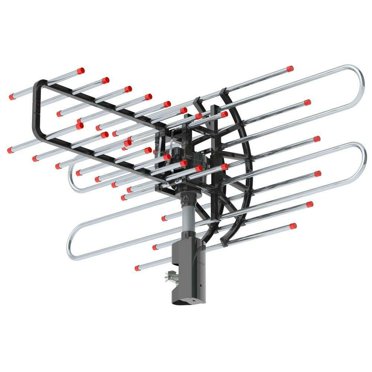 Outdoor Digital Amplified HDTV Antenna 45 Mile Long Range, Directional 360° Rotation HD 4k 1080P FM Radio, Supports ant-106 qfx