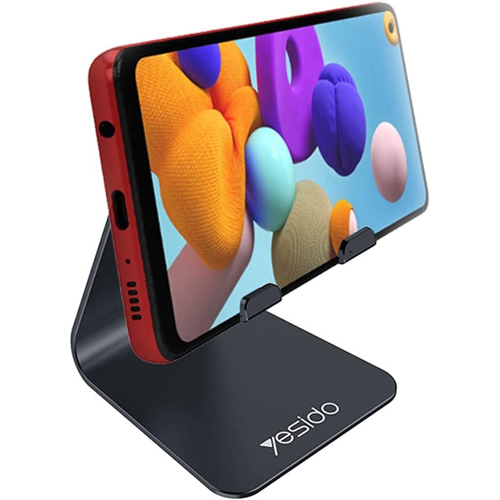 51dh_Z1LVqS._AC_SL1500 Premium Quality Foldable Universal Desktop Holder Stand Aluminum Alloy Anti-Skid Mini Desktop Mount for Mobile Phones and 8" Tablet yesido c 96