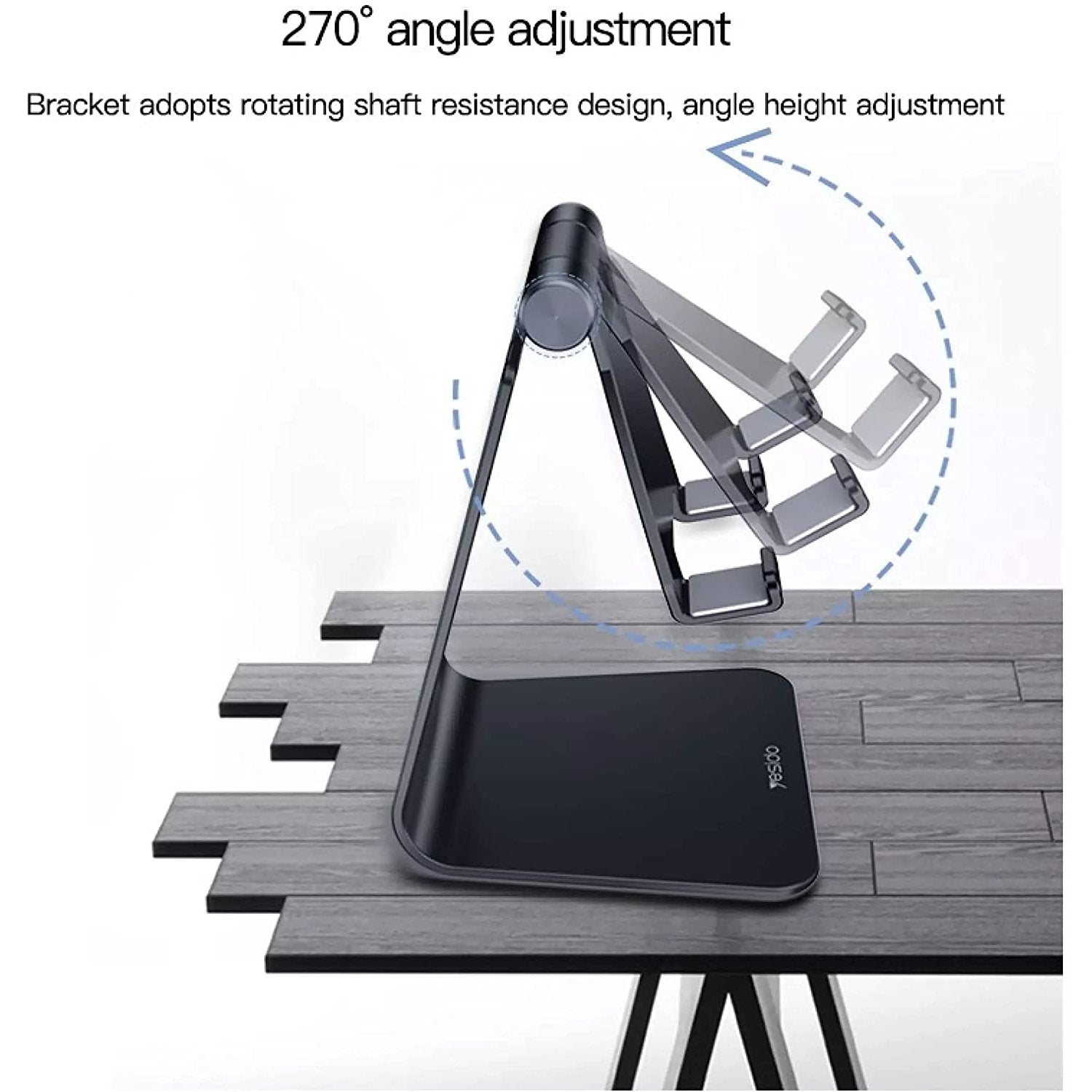 71vvlCTb2-S._AC_SL1500 Premium Quality Foldable Universal Desktop Holder Stand Aluminum Alloy Anti-Skid Mini Desktop Mount for Mobile Phones and 8" Tablet yesido c 96