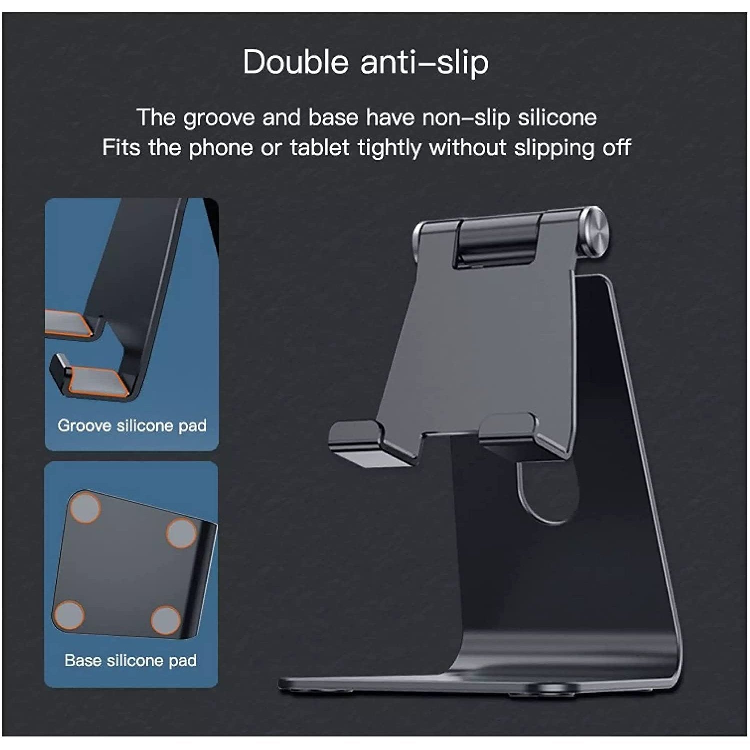71xwW52D7AS._AC_SL1500 Premium Quality Foldable Universal Desktop Holder Stand Aluminum Alloy Anti-Skid Mini Desktop Mount for Mobile Phones and 8" Tablet yesido c 96