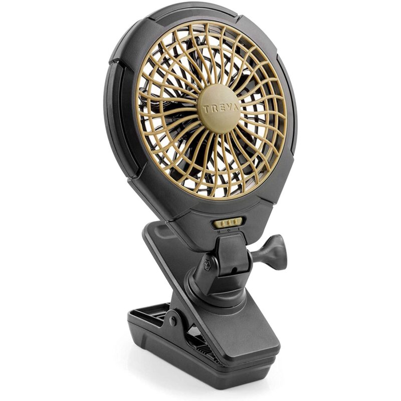 Treva 5" Battery Powered Clip Slim and Portable Cooling Fan with Clamp Multi-Directional Rotating and Adjustable Head