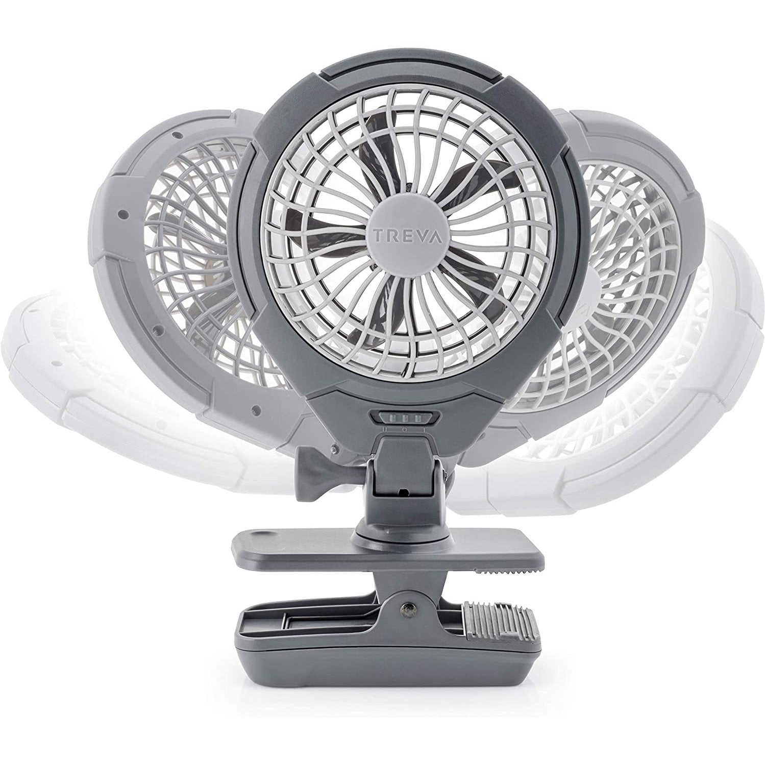 81d-6jJiaSL._AC_SL1500 Treva 5" Battery Powered Clip Slim and Portable Cooling Fan with Clamp Multi-Directional Rotating and Adjustable Head