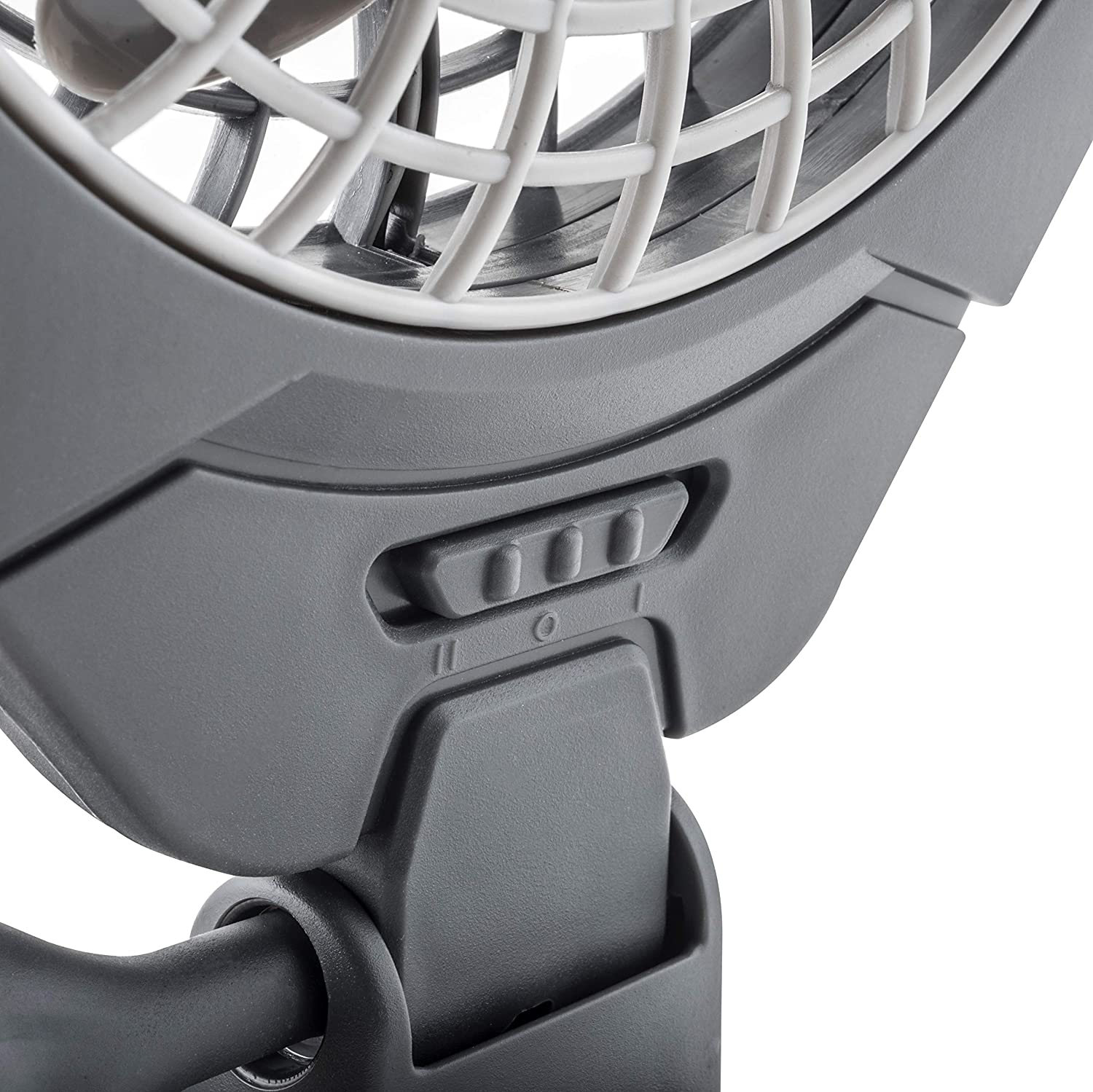 81frisZxH_L._AC_SL1500 Treva 5" Battery Powered Clip Slim and Portable Cooling Fan with Clamp Multi-Directional Rotating and Adjustable Head