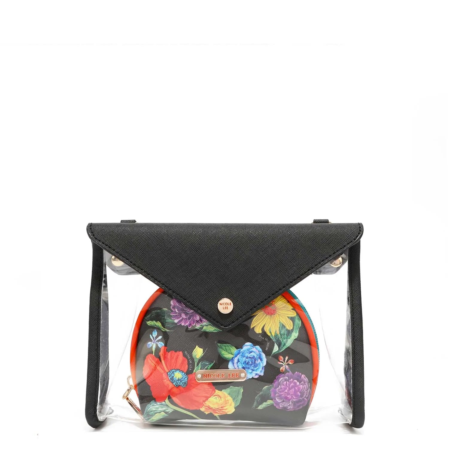 COS7312-BEMYVALENTINE-MAIN_1500x_78e4c4a5-9350-46fc-bc13-4eda272d4477 Nicole Lee 2 Piece Clear Cosmetic Pouch and Crossbody - COS7312