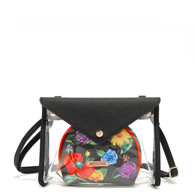 Nicole Lee 2 Piece Clear Cosmetic Pouch and Crossbody - COS7312 - Be My Valentine