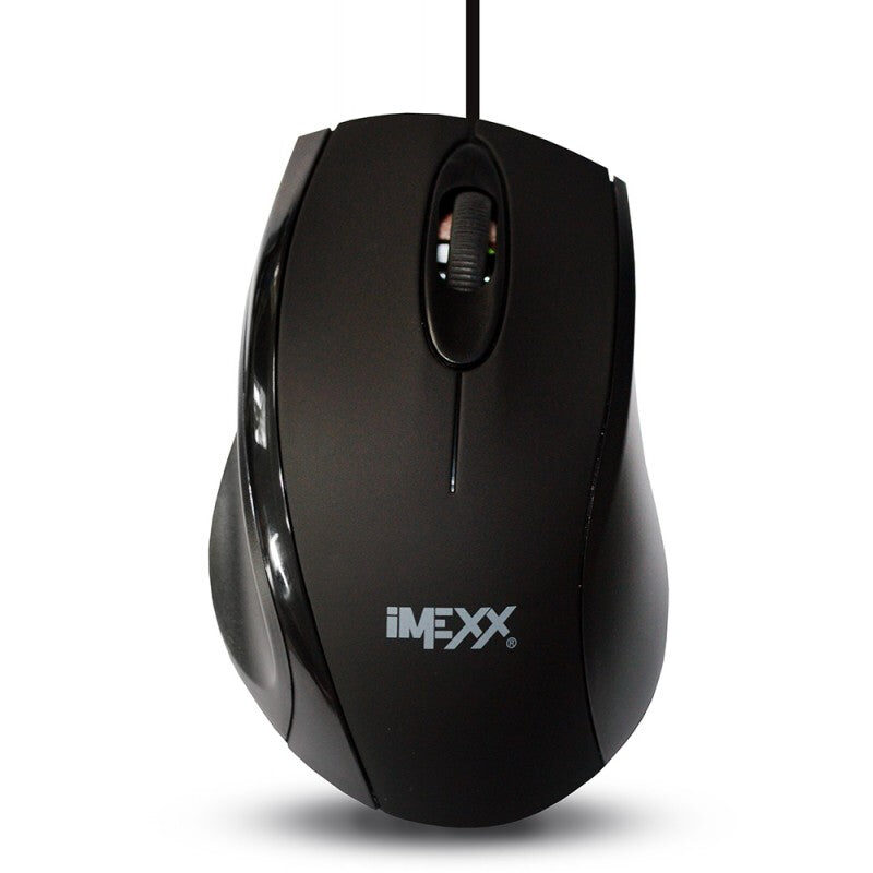 Wired Ergonomic Mouse for Computers and laptops 1200 DPI USB 2.0 Black Imexx ime-26985