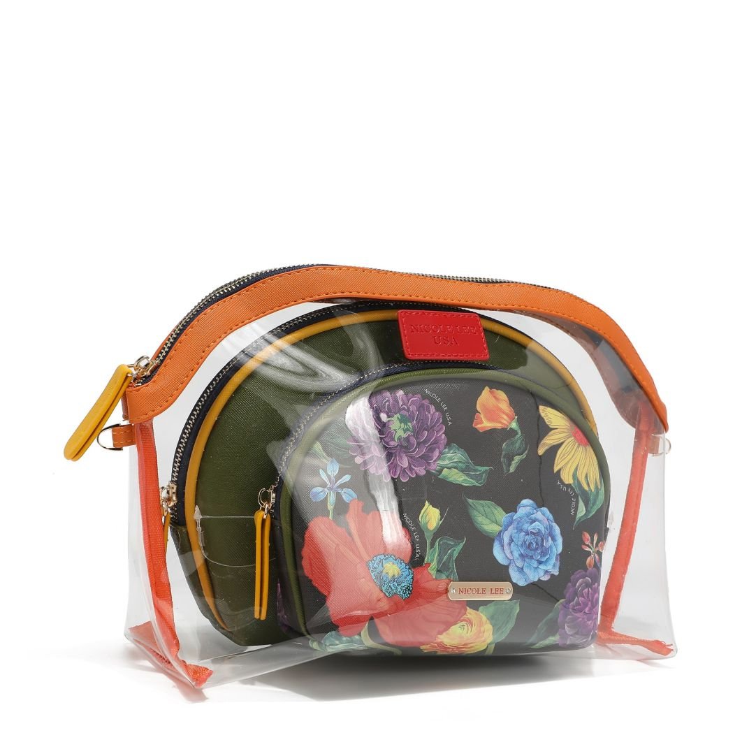 Nicole Lee See Thru 3-in-1 Pouch Crossbody Bag in Different Styles - PRT7409