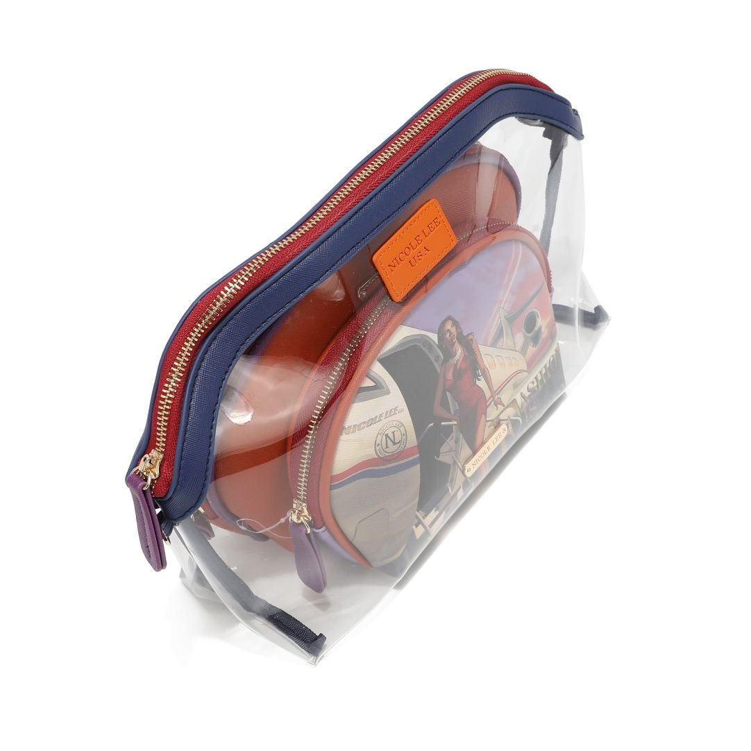 Nicole Lee See Thru 3-in-1 Pouch Crossbody Bag in Different Styles - PRT7409
