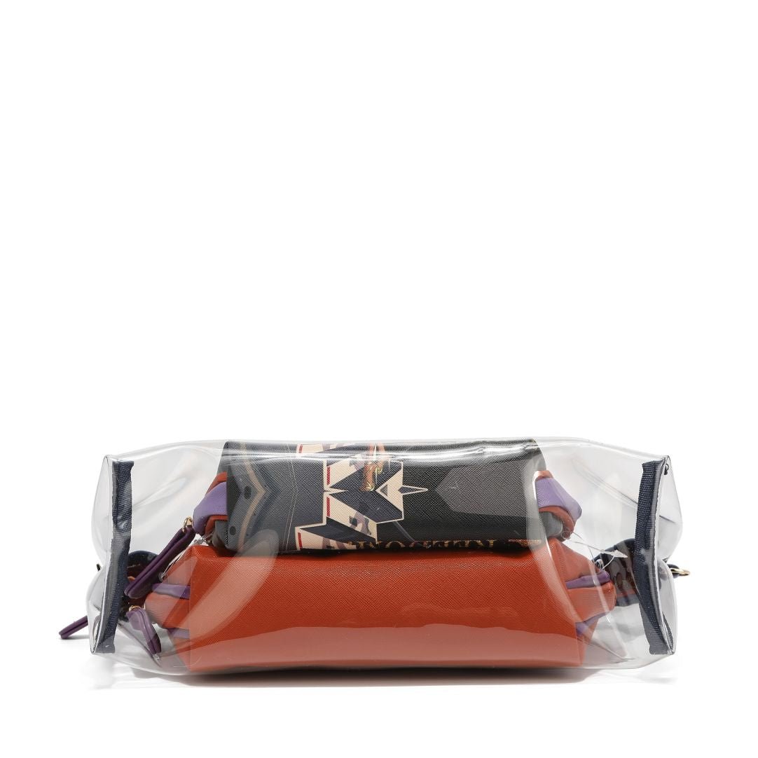 Nicole Lee See Thru 3-in-1 Pouch Crossbody Bag in Different Styles - PRT7409
