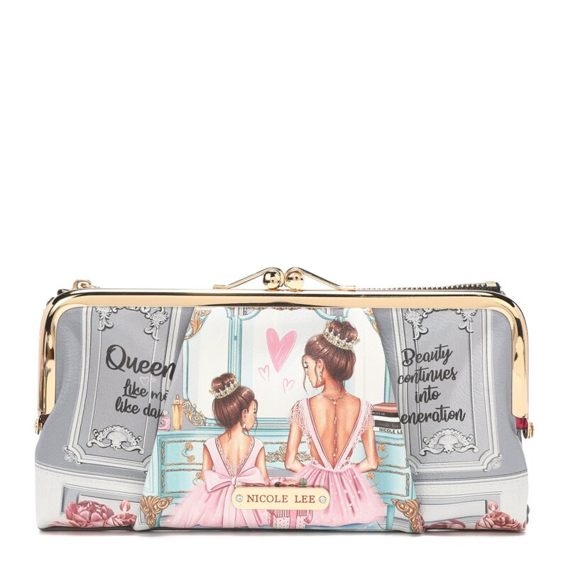 Nicole Lee Double Queens Kiss Lock Wallet prt7456