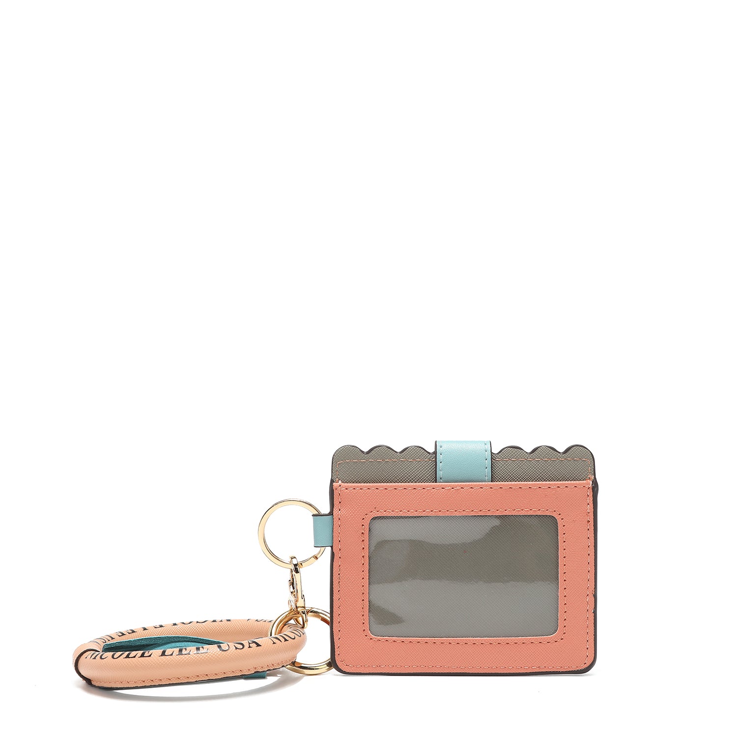 PRT7464-DOUBLE-QUEENS-BACK Nicole Lee "Double Queens" Cuff Handle Wallet Card Holder - prt7464