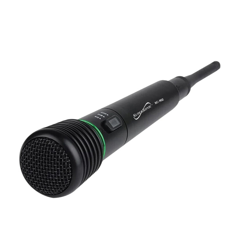 Supersonic Pro Voice Wireless & Wired Professional Unidirectional Microphone with FM Radio & 5ft. Cable - SC-902