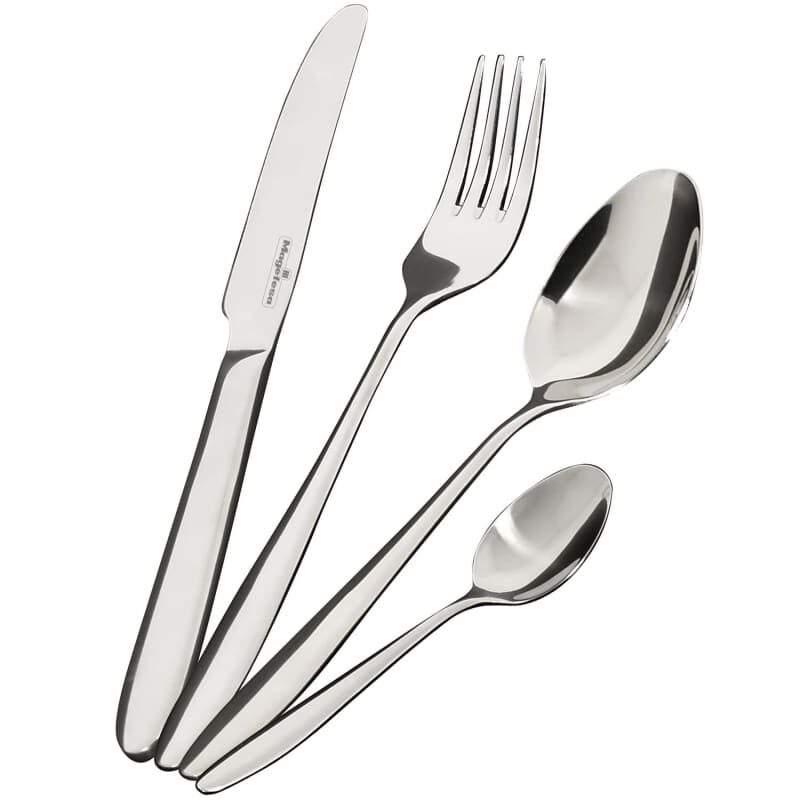 Magefesa Granada 24 piece Silverware set, made in 18/10 stainless Steel Flatware Cutlery set, for 6 service - 01CUGRANA24