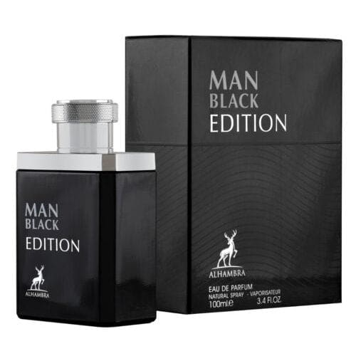 Man Black Edition For Men by Maison Alhambra Eau de Perfume 100ml (3.4Oz.)