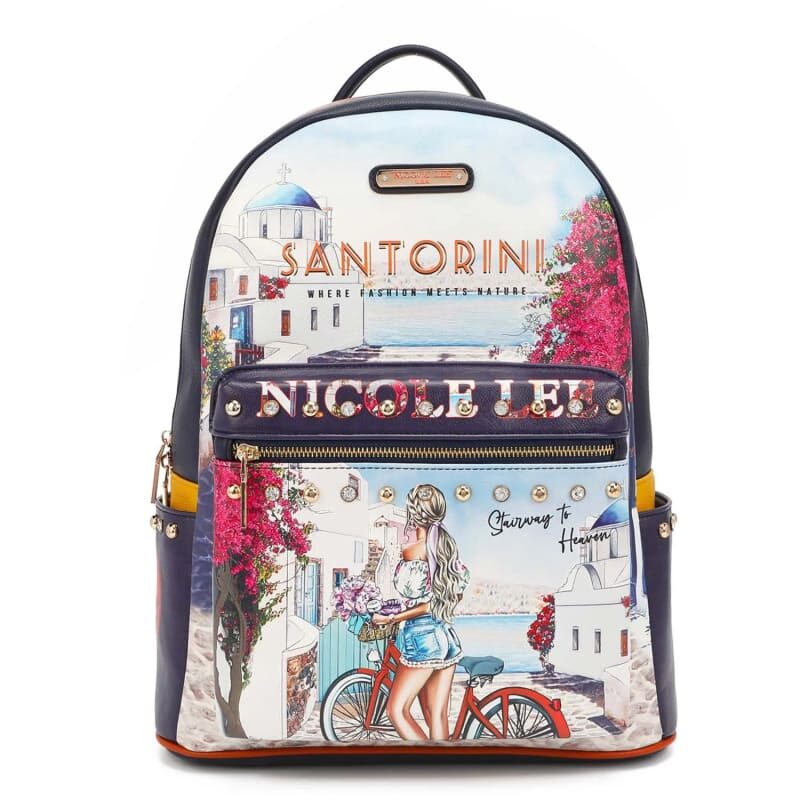 Nicole Lee Large Laptop Backpack with USB Charging Port - usb12769L - Stairway to Heaven
