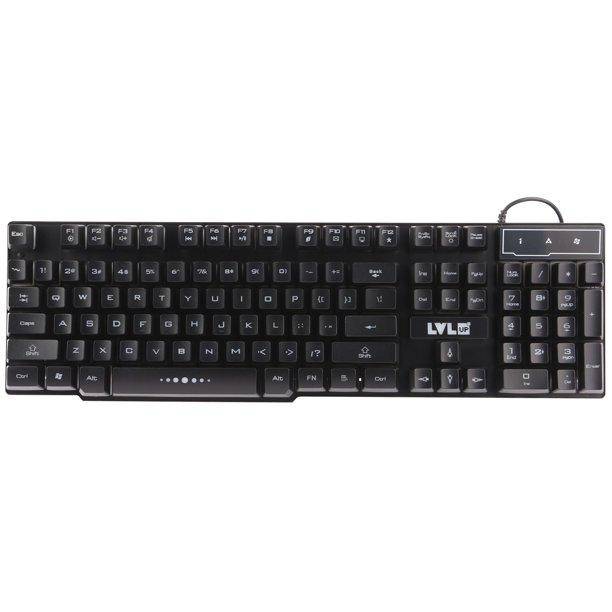pro wired gaming keyboard with Led Keys Lvlup Lu734