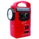 Supersonic AM/FM Emergency Radio with Solar Panel, Dynamo & LED Flashlight – SC1095ER - Red