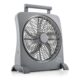 Treva 10 inch Rechargeable Portable Fan Smart Power Air Circulator. Plug-In AC Adapter and Battery Powered, USB Charging Port, For Camping, Travel and Indoors Use