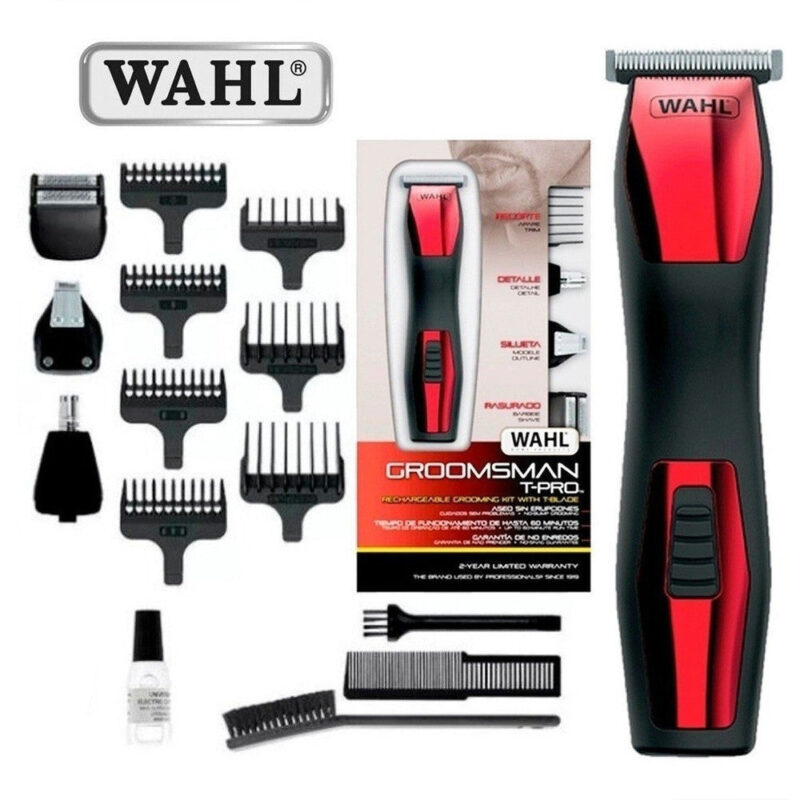 Wahl Groomsman T-PRO Rechargeable Grooming Kit With T-Blade DUAL VOLTAGE 100V-240V - USE USA - 09892-008